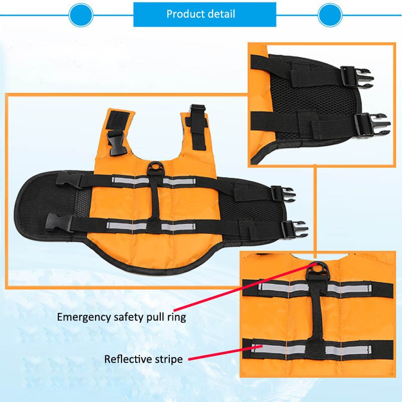 Dog Life Vest Summer Reflective Pet Life Jacket Dog Safety Clothes Dogs Pet Safety Swimming Suit Pet Products
