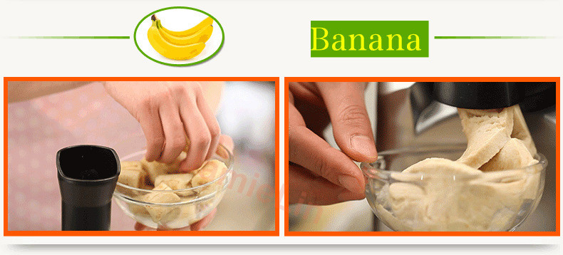 JamieLin Household Mini ice cream Machine Portable DIY Electric Frozen Fruit Ice cream Making For