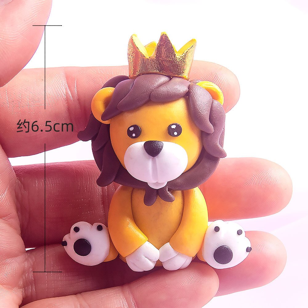 Decoración Para pastel de animales del bosque, adorno para tarta de feliz primer cumpleaños, de jungla, bosque, Safari, León, mono, conejo, adorno para pastel para niños, Baby Shower: Color zafiro profundo