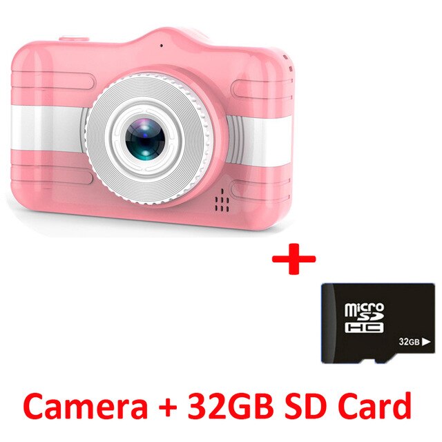 De X600 Kinderen Camera 3.5-Inch Super Groot Scherm Leuke Cartoon Digitale High-Definition Video Camera sport Video Camera: Pink with SD Card