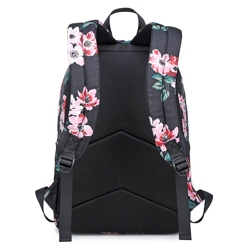 Tieners School Rugzak Set Meisjes Vrouwen Schooltassen Lichtgewicht Waterdichte Nylon Reizen Bloemen Kids Bookbags Casual Dagrugzak