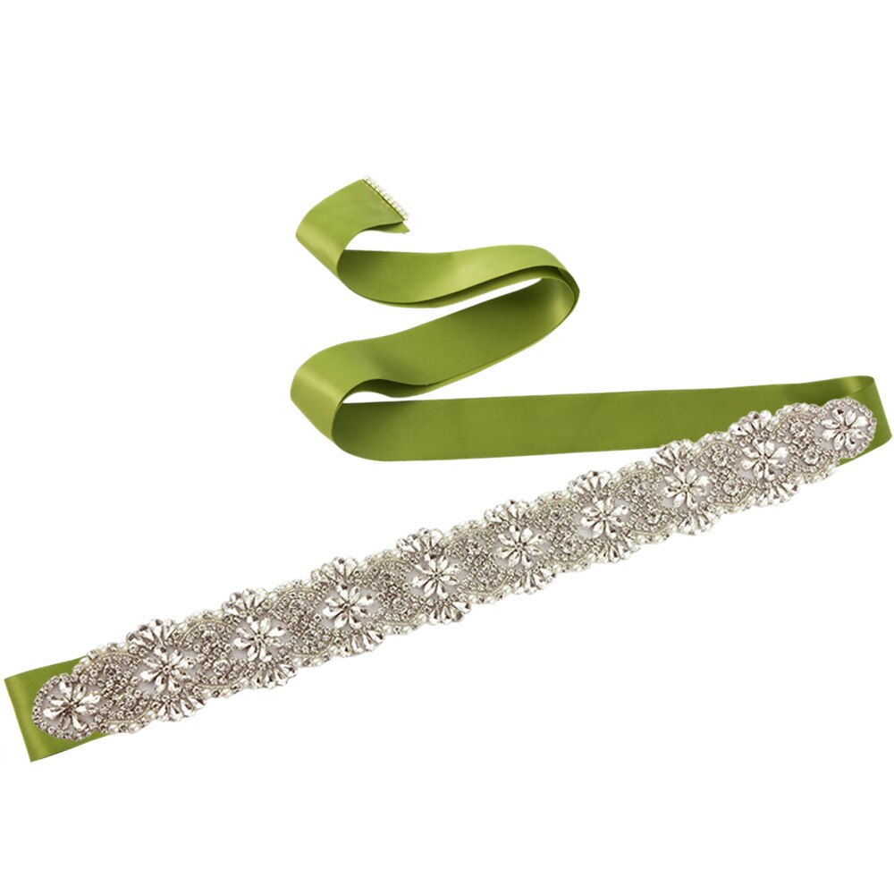 Sparkle Wide Rhinestone Belts For Women Pearl Wedding Belts Plus Size Bride Sash Belt Wedding Waist Belt Jeweled Belt for Dress: yellow green