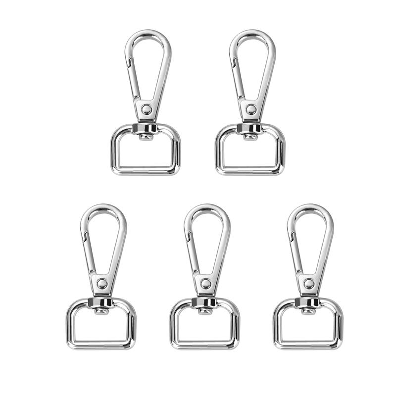 5 uds cierres giratorios aleación Metal cordón ganchos a presión Clip gancho para llavero bolsa llaveros fabricación de joyería artesanía accesorios de costura: 3 # / Dorado
