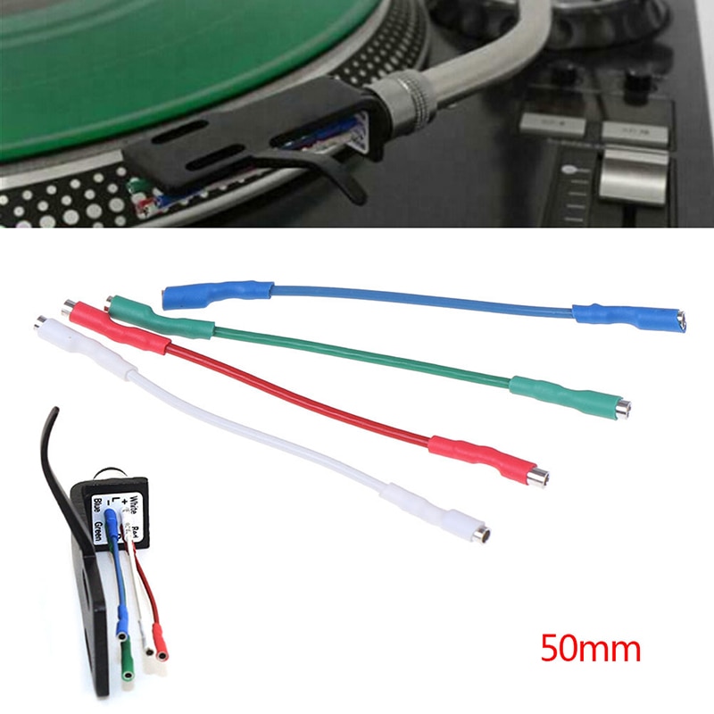 4 Stuks 50Mm 5N Pure Sliver Leads Header Wire Kabel Universele Voor 1.2-1.3Mm Pins Draaitafel Phono headshell