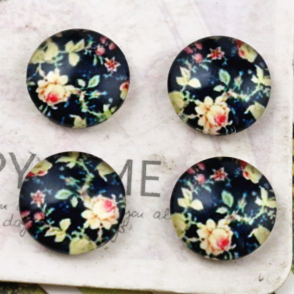 20pcs 12mm Handmade Photo Glass Cabochons E2-71