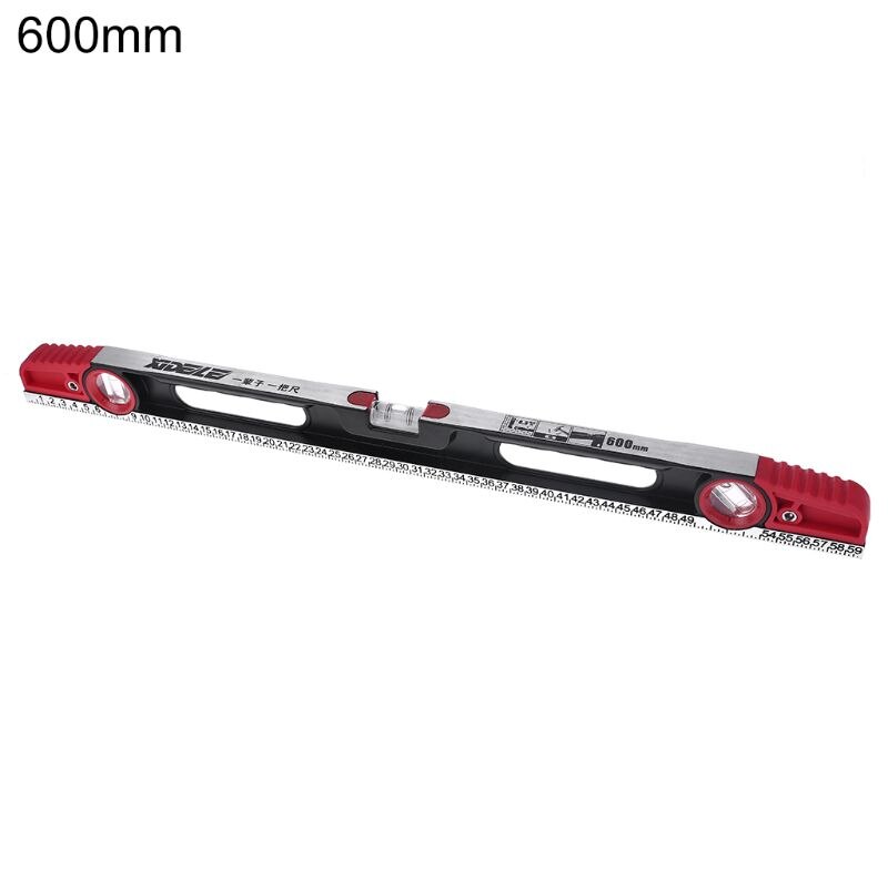 Aluminum Alloy Level Ruler with Level Bubble mm Scale Rule for Building Decoration Measurement Tool: 600mm