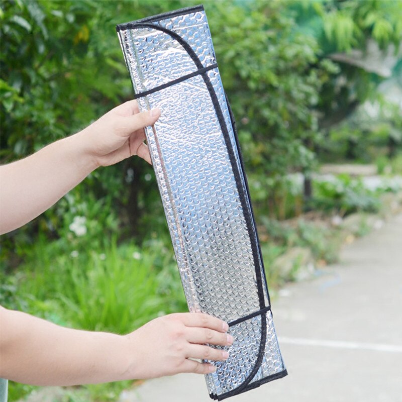 70*137 Cm Voor Voorruit Zonneklep Shades Shield Opvouwbare Rear Window Zonnescherm Aluminiumfolie Film Cover