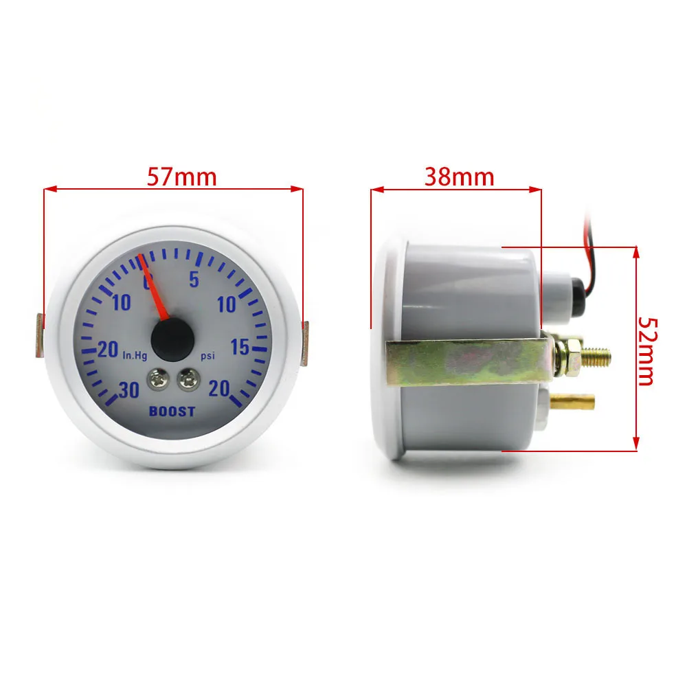 GAUGE 2 "52mm LED Auto Refit Auto Pointer Boost/Watertemperatuur/Olie Temp/Olie druk/Toerenteller/Volt/Vacuümmeter Meter