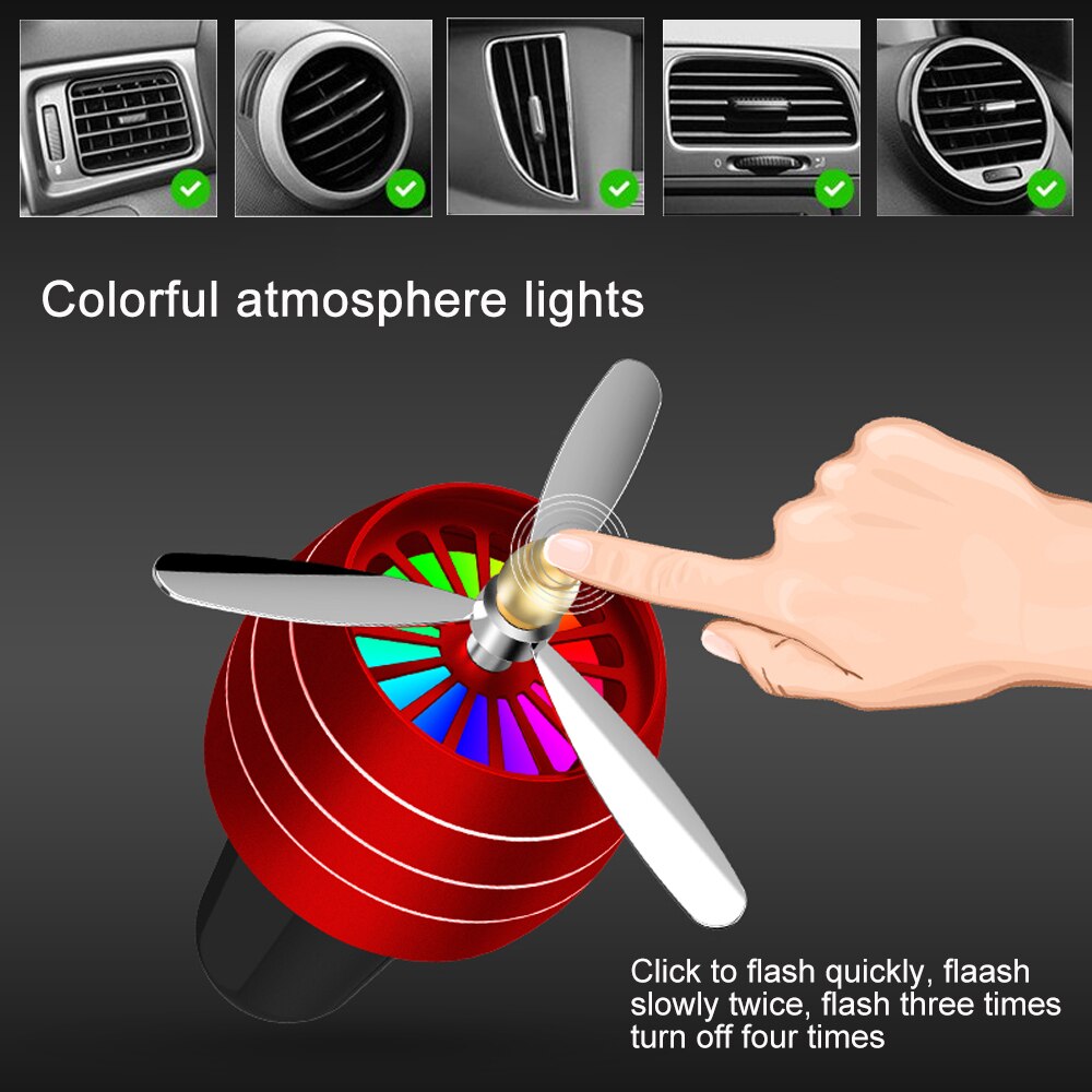 Auto Parfum Luchtverfrisser Auto Geur LED Mini Conditioning Vent Outlet Parfum Clip Verse Aromatherapie Geur