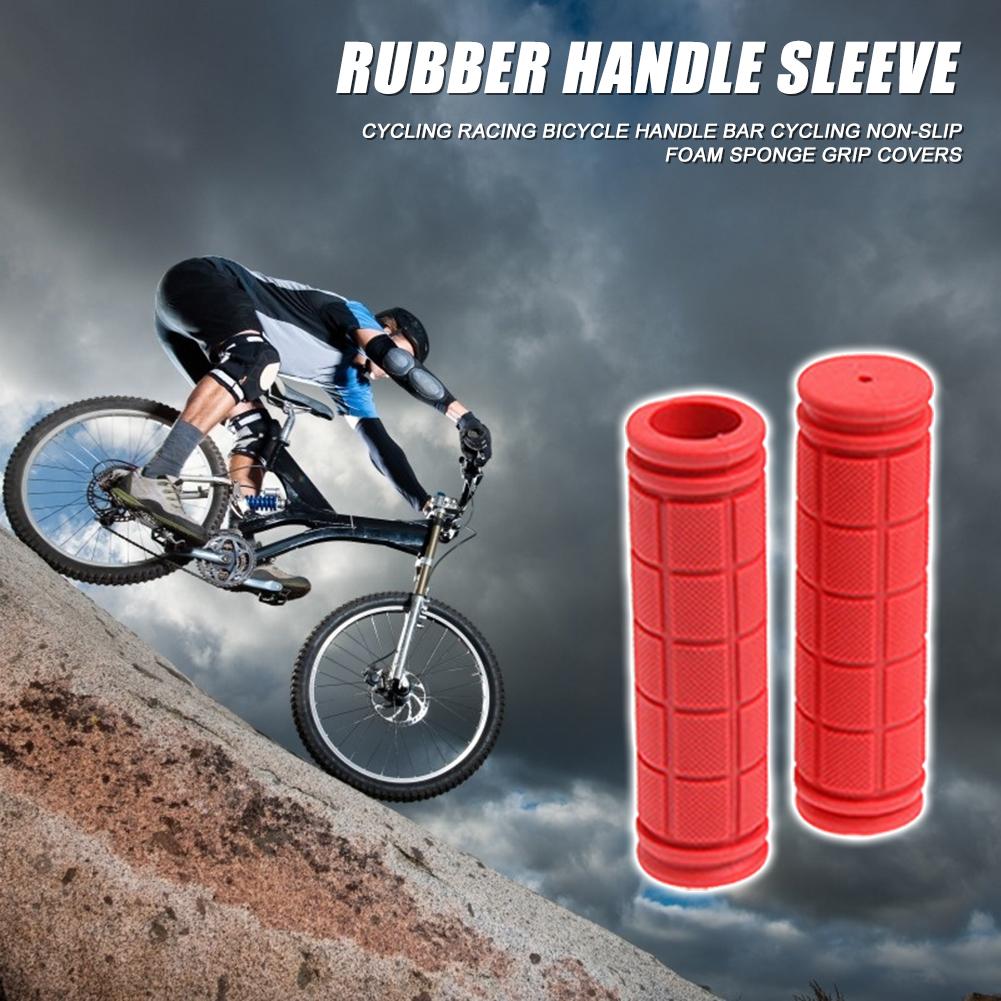 1 par 13cm cor de borracha apertos de bicicleta guiador conjunto mountain bike alça antiderrapante peças de alça de bicicleta equipamento