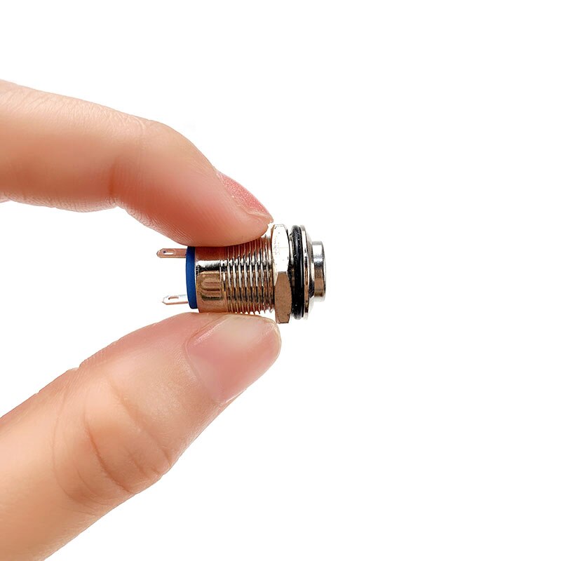12mm Metal Push Button Switch Momentary Short Style Waterproof Self-reset Locking Latching IP67 NO High/Flat/Round Shape
