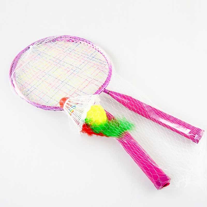 1 Paar Kinder Badmintonschläger Sport Cartoon Anzug Spielzeug mit Federball 