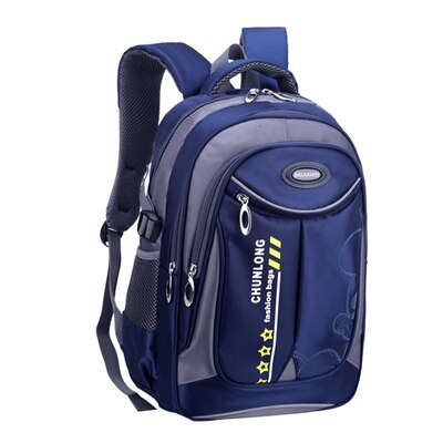 Primary Safe School Backpack for Boys Girls Waterproof Schoolbag kids Princess Orthopedic School bags Children Backpacks mochila: dark blue