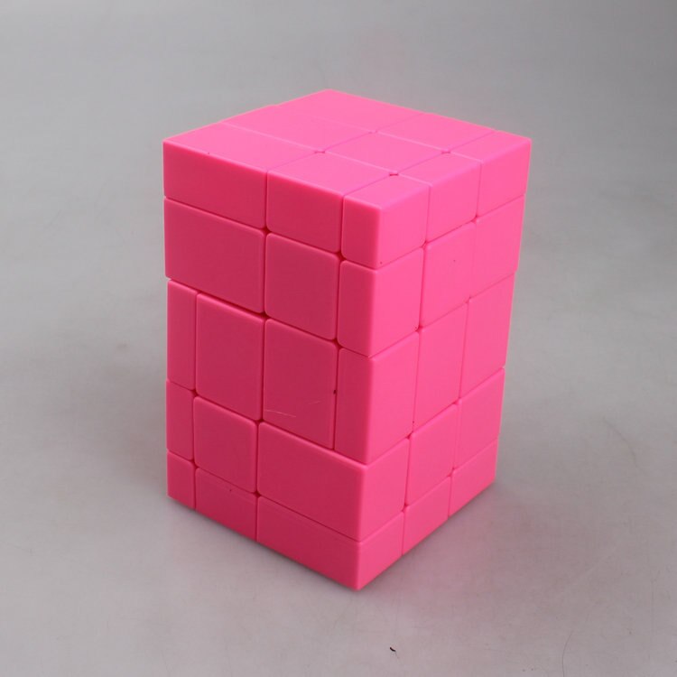 CubeTwist Siamese Conjoined 3X3X5 Mirror Magic Cube Bump Cubes Educational Toy for Kids Children(85X57X57mm): Pink