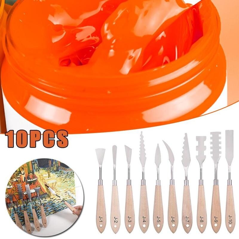 1Pcs Professionele Staal Olieverf Paletmes Verf Spatel Palet Tool Mengen Schraper Art Tool
