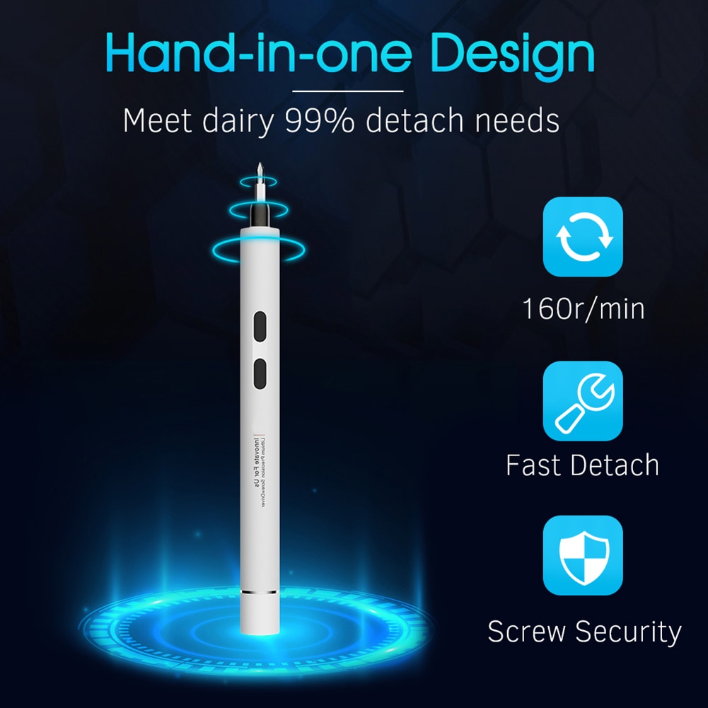 Portable Precision Cordless Magnetic Electric Screwdriver Set 22 Bits for Cell Phone Notebook Laptop PC Watch Devices Repair