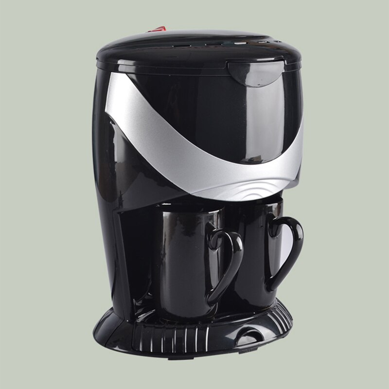 Household small automatic all-in-one machine 450W American drip coffee machine Double cup filter tea brewer