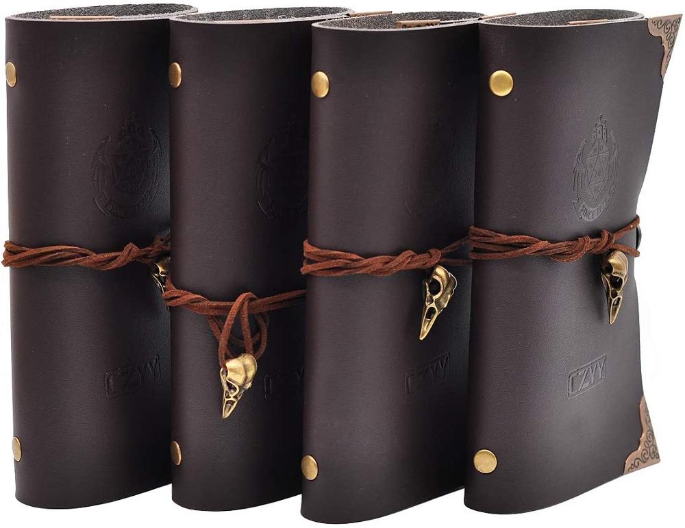 D&D Campaign Journal A6 Notebook with Embossed PU Leather Cover and 80 Blank Pages Great RPG Notepad for GM & Player