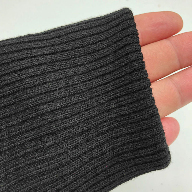 40cm 1PC waWristband Fold Over Elastic Wristband Cuff Pair Jacket Cuffs Trousers Cuff Trim Clothing DIY Sewing Accessories: black