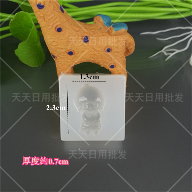 Aniaml bjørn kanin gris silikone form kage dekoration slik forme polymer ler håndværk epoxy harpiks vedhæng smykker fremstilling: 3599