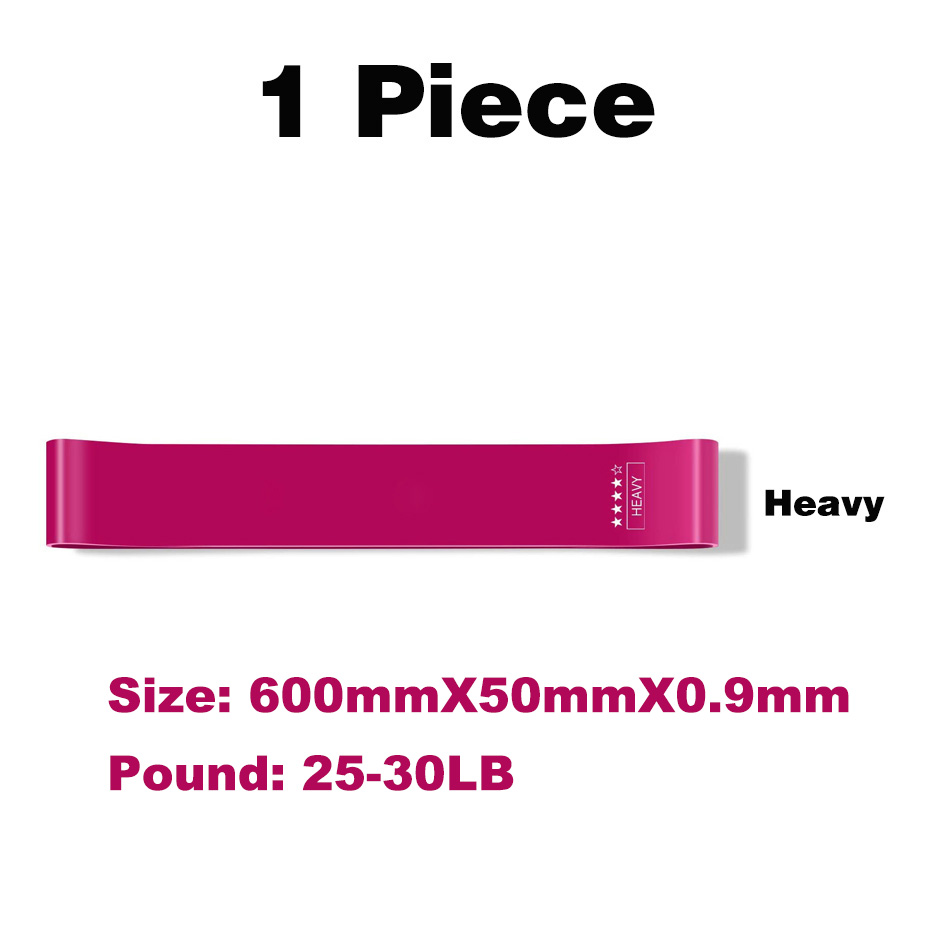 WOSWEIR Elastic Resistance Bands Yoga Training Gym Fitness Gum Pull Up Assist Rubber Band Crossfit Exercise Workout Equipment: Red