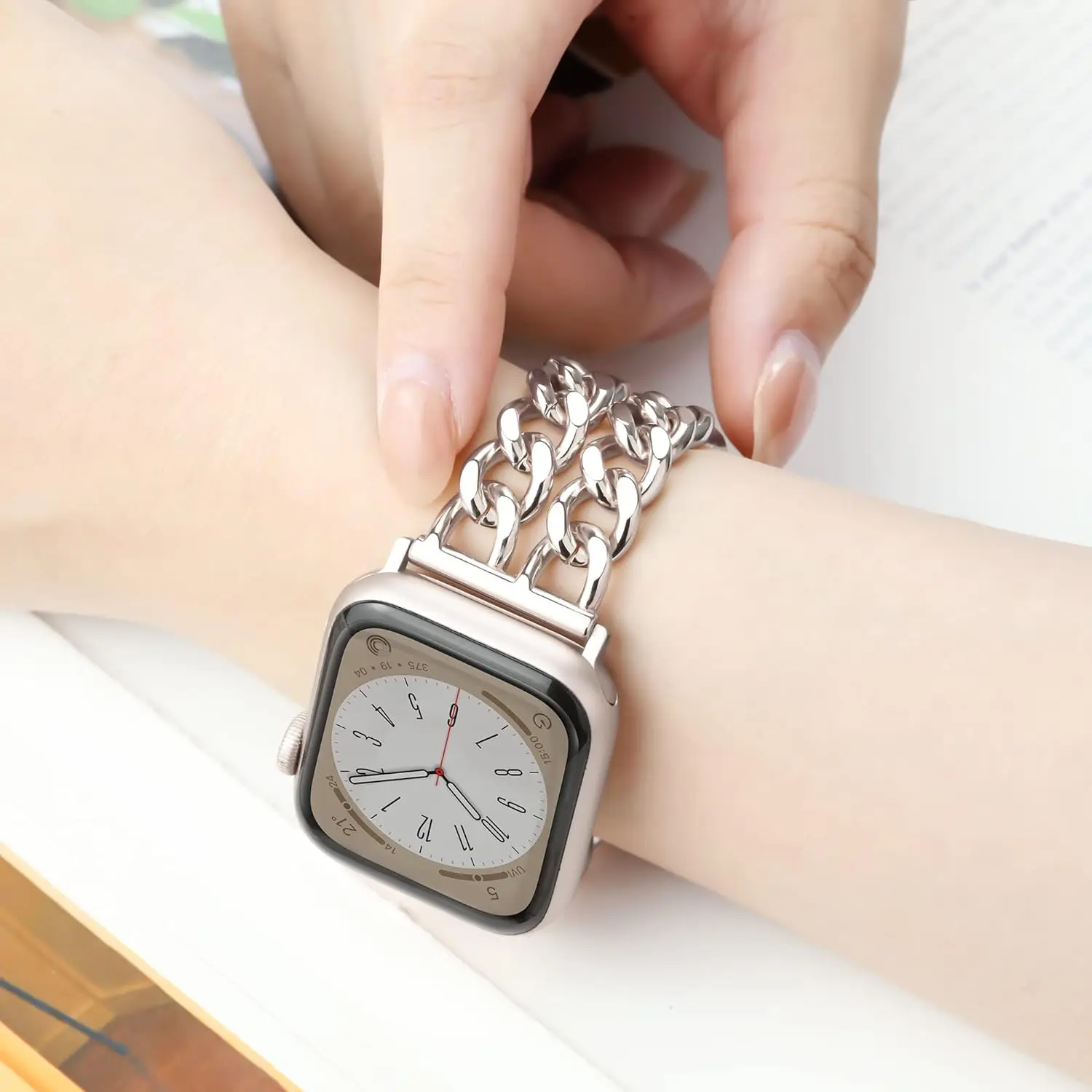 Apple watch-rem til watch series ultra 9 8 7 6 5 4 armbånd 40 49 44 45 41mm metalkæde rustfrit stål iwatch-urrem