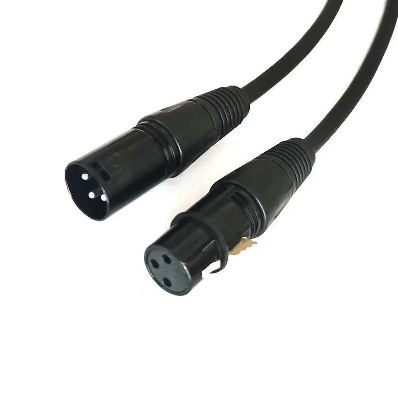 Cable de Audio XLR macho a hembra/macho M/F OFC blindado para mezclador de micrófono Femlae a hembra F/F 1m 1,8 m 3m 5m 10m 15m 20m: Negro / 1 m