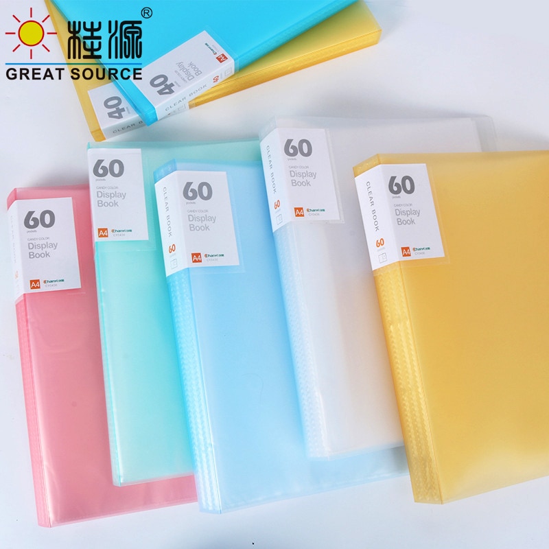 A4 Pp Presentatie Boek Display Boek Project Map 20 Transparante Zakken Fancy Candy Kleur 1 Pc