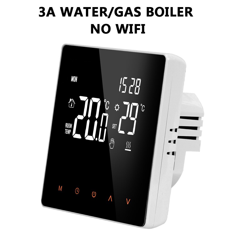 per riscaldamento a pavimento elettrico caldaia acqua/gas Schermo LCD temperatura telecomando tocco schermo termostato intelligente normale/WiFi: 3A no  WIFI