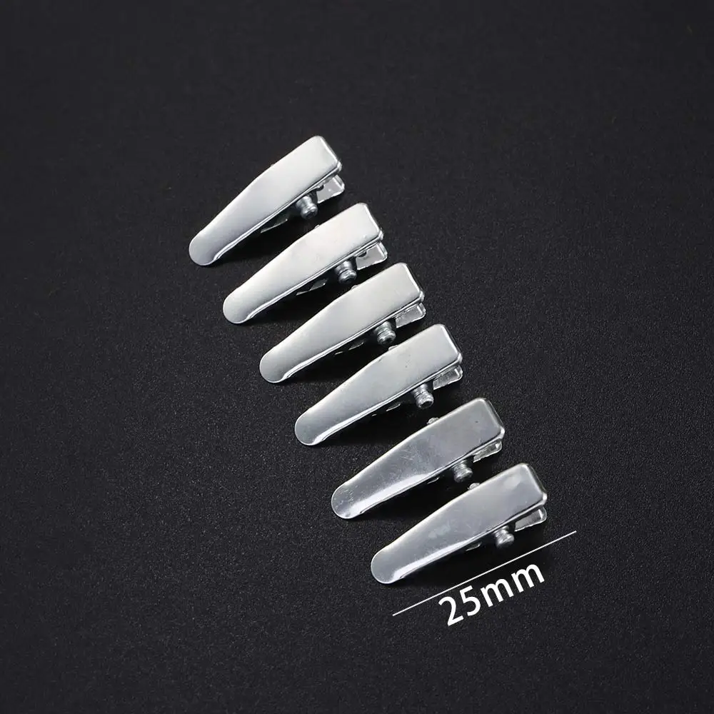 Horquilla de cocodrilo con dientes en blanco, Base de fabricación de joyas para pinzas de pelo DIY, 25/30/35/45/50/60mm, 10 Uds.: 25mm