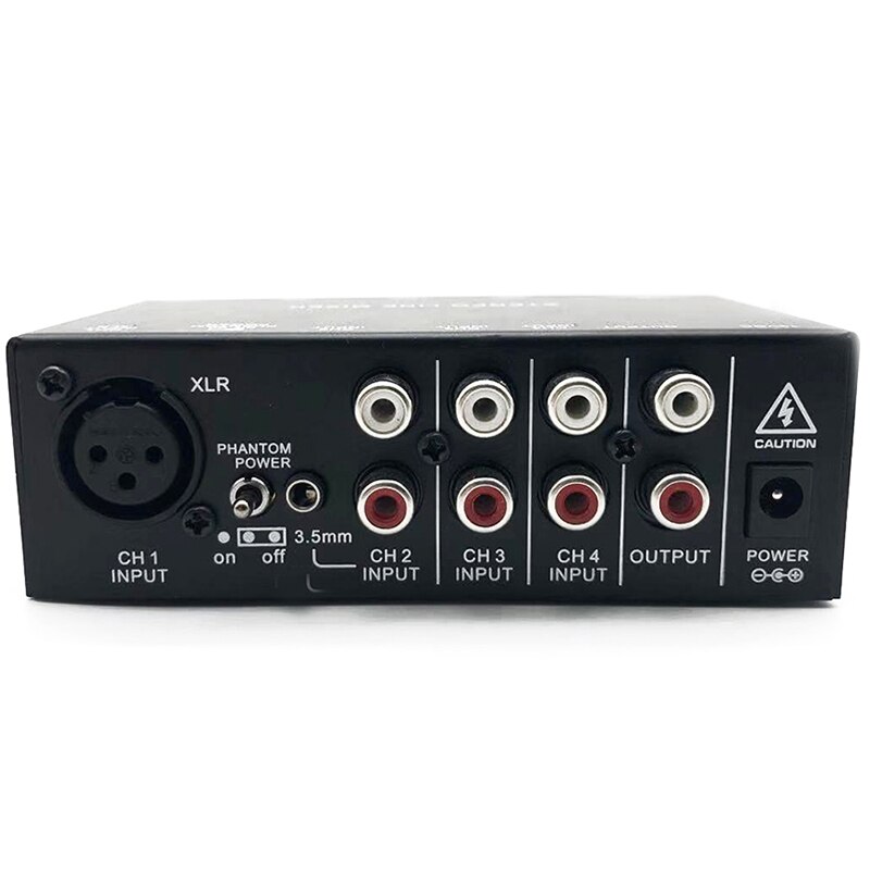 MX500 Ultra-Compact Low Noise 5 Channels Line Mixer with Power Adapter Stereo o Mixer EU Plug