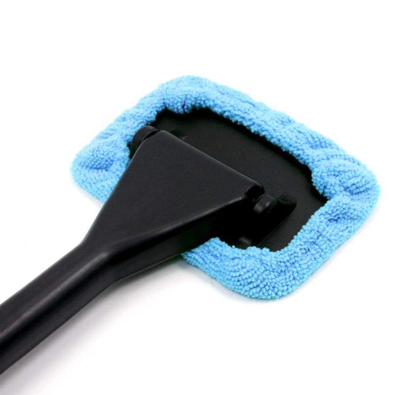 Auto Car Window Cleaner Windshield Windscreen Microfiber Car Cleaning Brush Sponge Tool Long Handle Car Care Glass Towel