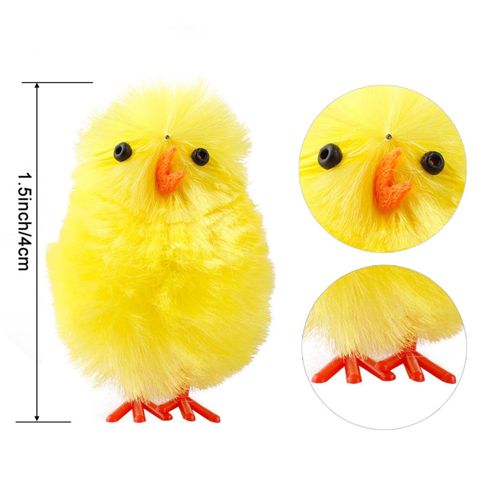 36PCS Easter Yellow Chick Decorative Mini Animal Toy For Lovely Artificial Home Decoration Toys Plush Chicken