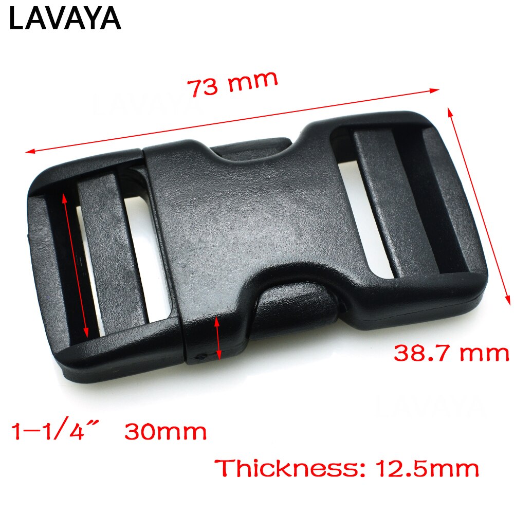 1pcs 1-1/4"(30mm)Plastic Flat Side Release Buckles Adjustable Straps For Paracord Bracelets