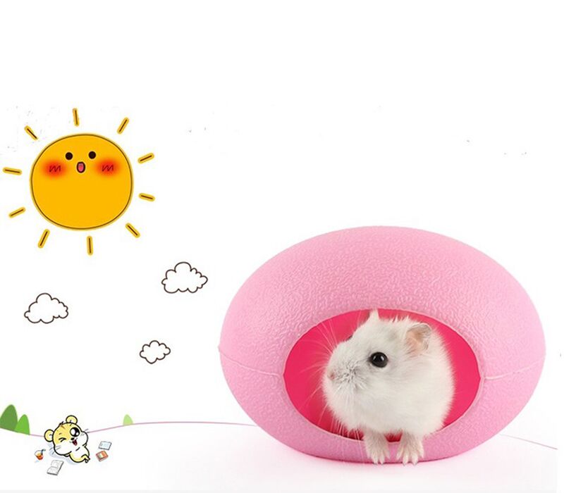 Söpö hamsterin talo pieni lemmikki hiiri talo pesä lemmikki nukkuu lämmin mukava värillinen muna pesä hamsterin häkki koristeet 1 kpl
