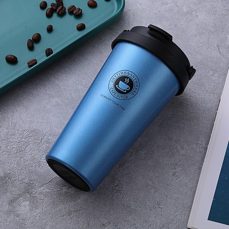12 Colors 500ml Coffee Thermos Cup Stainless Steel Thermos Mug Vacuum Flask Coffee Cups Travel Mug Hydro Flask Water Bottle