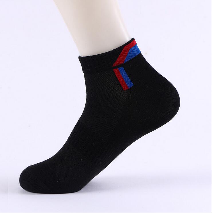 Cotton Socks Men Thin Cycling Socks Low Ankle Socks Sport Athletic Socks Women Sock Sneaker Basketball Socks Men: Triangle black