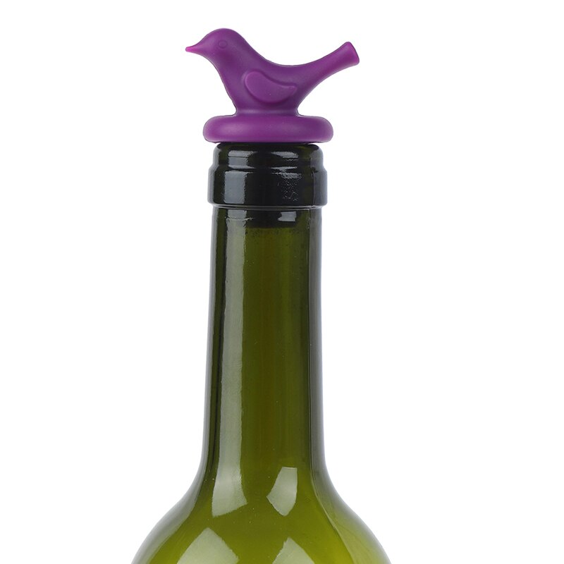 Bouchon verseur de vin en Silicone | Bouchons de vin créatifs d'oiseau, bouchon de bouteille, bouchons de mariage 1 pièce