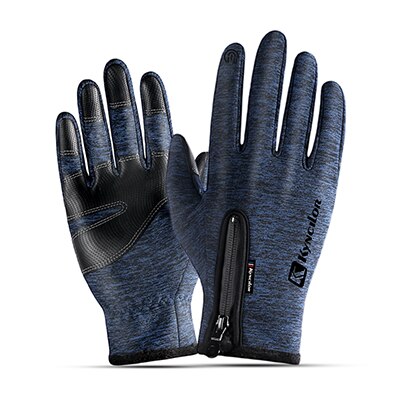 Heren winterhandschoenen herfst winter warm touchscreen winddicht volledige vinger fiets handschoen ski handschoenen: Maar / Xl