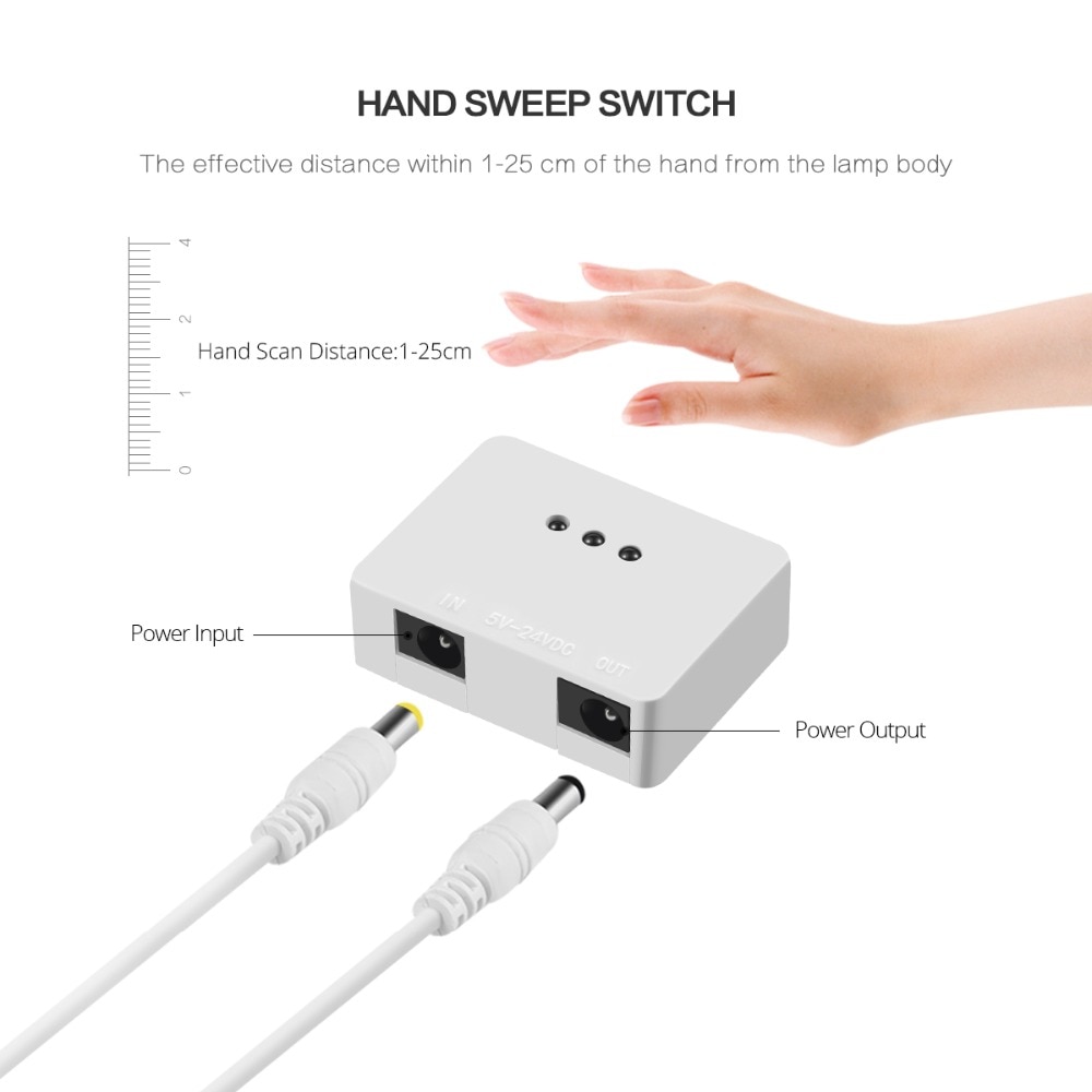 1 M 2 M 3 M 4 M 5 M LED Strip Tape Met Dimbare Hand Sweep Sensor Schakelaar Night licht DIY Kast Keukenkast verlichting Kledingkast lamp