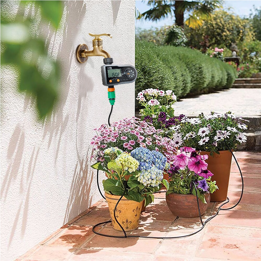 Garden Water Timer Programmable Hose Faucet Timer Irrigation System Digital Hose Sprinkler Automatic Garden Watering Controler