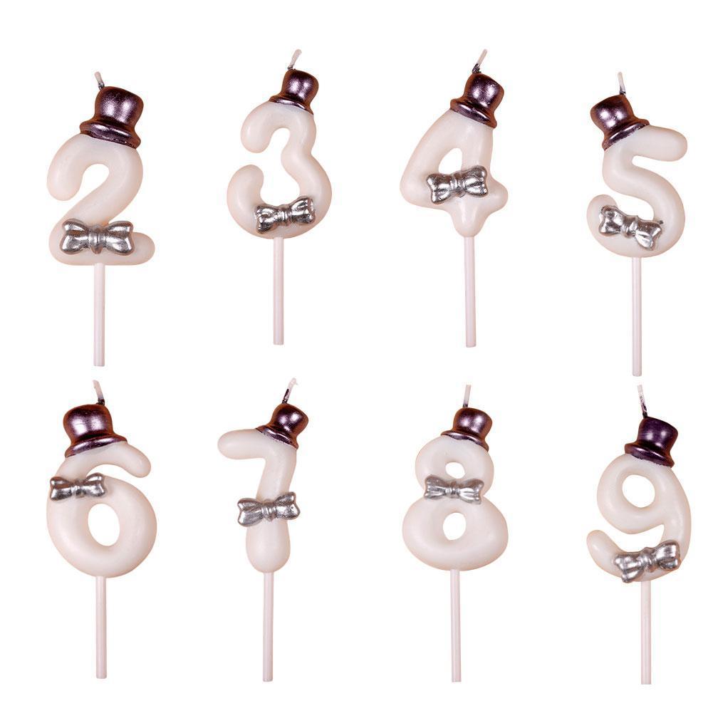 1pc Number 0-9 Birthday Candle Happy Cake S ForParty Crown Cake/ Kids Adult Wedding Decoration Tools