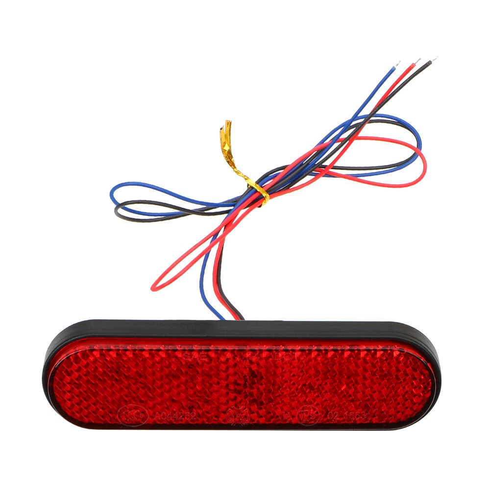 Voor auto's, vrachtwagens, aanhangers, motorfietsen, richtingaanwijzers, achterlichten, remlichten, stopmarkeringslichten, 24 led-reflectoren voor motorfietsen: Rood