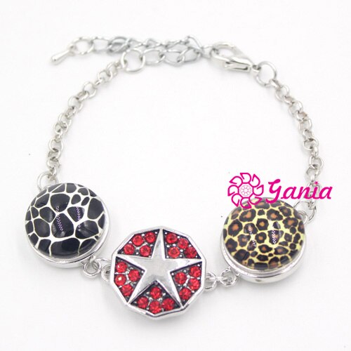 1PC Nuovo Chunky 18mm button Monili Del Braccialetto, FAI DA TE Intercambiabili 3 Tre Braccialetti FAI DA TE per le donne A Scatto Gioielli Pulsera