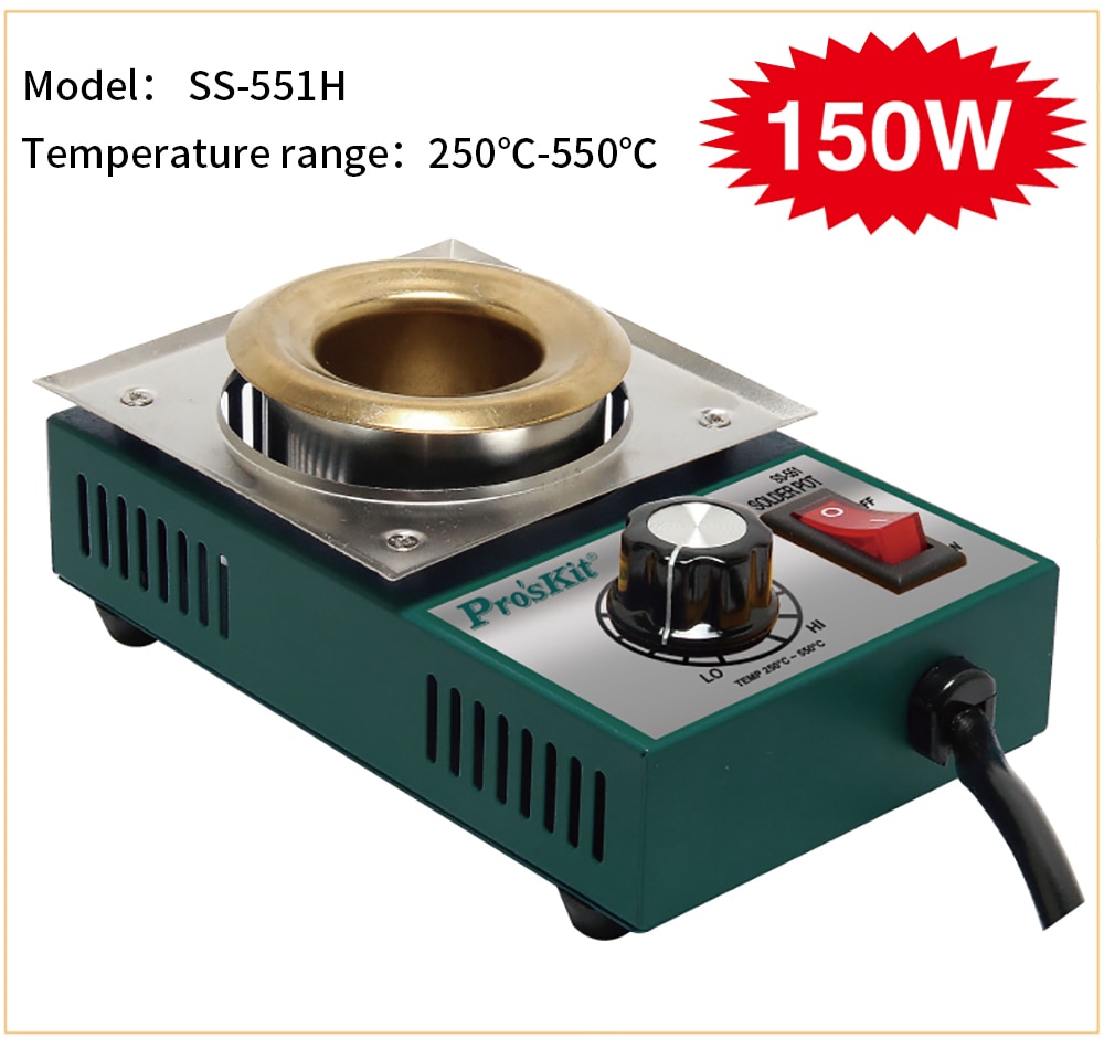 Soldering Kit Lead Free Solder Pot Soldering Desoldering Bath Tin Melting Furnace Wire Tinning Tool A 781925