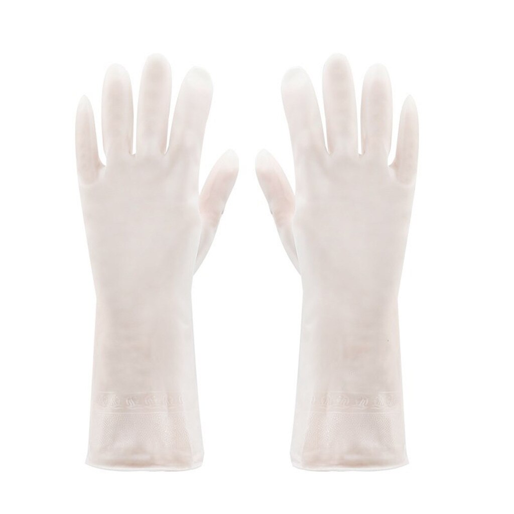 Guantes de goma largos para limpieza de platos, protección para manos