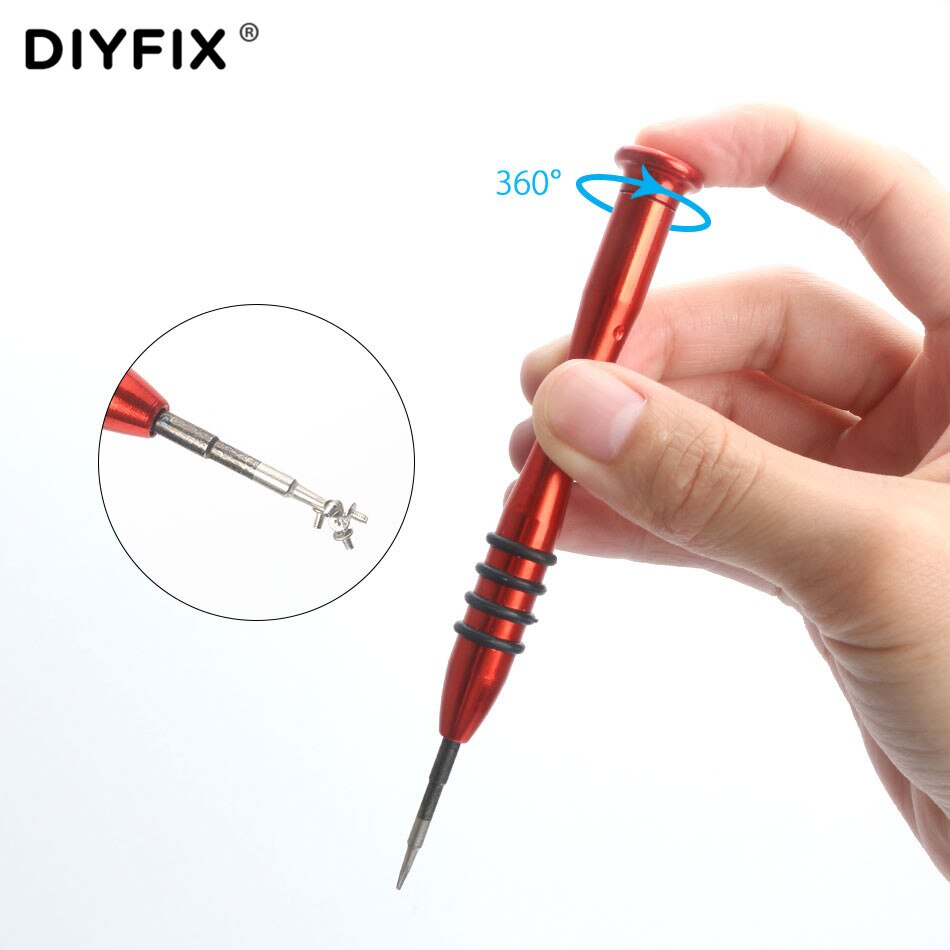 DIYFIX P2 0.8 Pentalobe Magnetische Schroevendraaier voor Apple iPhone X 8 7 6 s 6 5 s 5 Onderste Ster schroeven Open Reparatie Tool