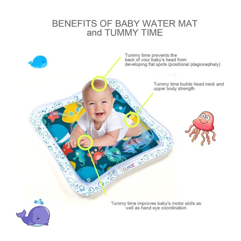 17/21/25inch Baby Water Mat Garden Water Pad Circle Square Heart Swimming Pool Baby’s Party Favor Sets Outdoor Games