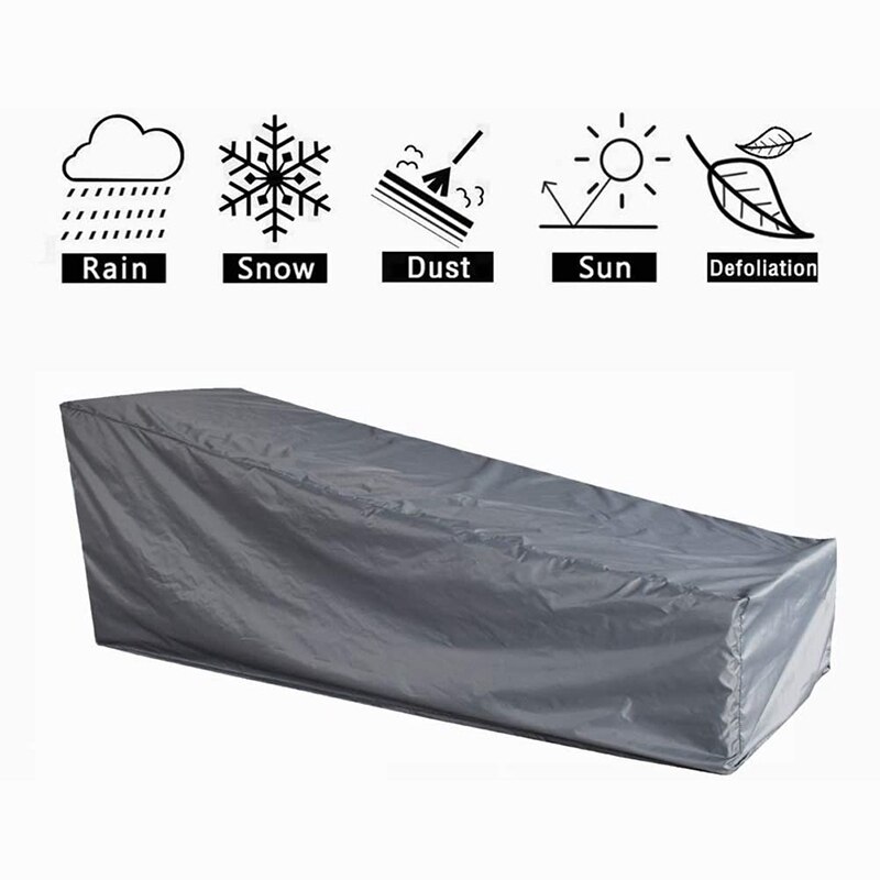 Sunlounger Cover 208 x 76 x 41 / 79cm Sun Lounger Cover Weatherproof Garden Lounger Cover for Garden Furniture Cover