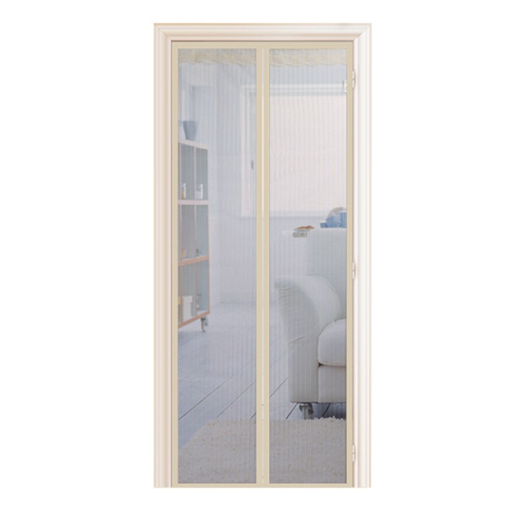 Magnetische Deur Gordijn Tijdelijke Deur Cover Anti Mosquito Wandeling Door Vrij Voor Zomer AIA99: beige 80x210cm